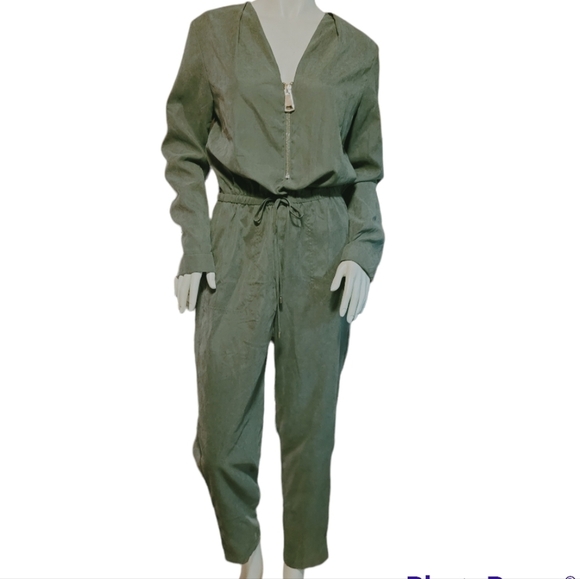 NWT* JLUXLABLE* Grifflin Paris* Jumpsuit* Army Green* Sz L* Cropped* - Picture 1 of 8